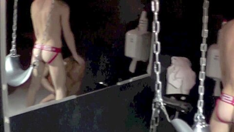 French slut used in a sling by top ebony with masked face - CrunchBoy