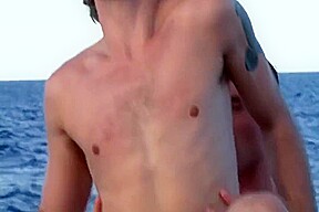 Fuck on a boat in the hot Florida sun