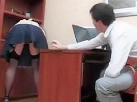 Fuck the Maid - Cleaning is Office then his Pipes