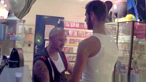 Fucked by babdoy in sling in backroom - BadBoysFuckers
