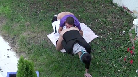 Fucked by his best friend in the garden - CrunchBoy