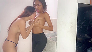 Fucking And Cumning With My Ebony Stepsister To The Rhythm Of The Music