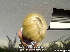 Fucking Glasses - Iren - Casual cock riding outdoors