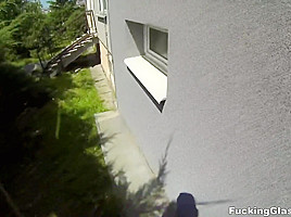 Fucking Glasses - Iren - Casual cock riding outdoors