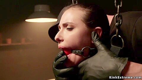 Gagged Darkhair In Straitjacket Bound - Casey Calvert