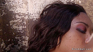 Gagged Ebony Hogtied And Tormented