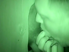 Gay amateur orally pleasuring cock at the glory hole