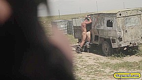 Gay officer let his captured twink taste his bananas and fuck in his asshole