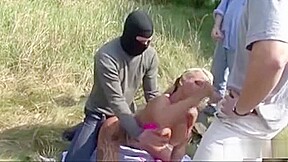 German Amateur Pornstar In Outdoor Gangbang With 14 Men