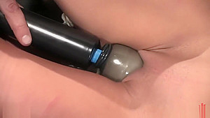 Gina is roughened up tied down made to cum