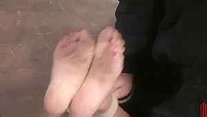 Gina is roughened up tied down made to cum