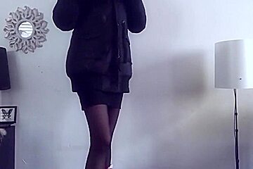 Girl Coming In From The Cold To Display Chastity Belt