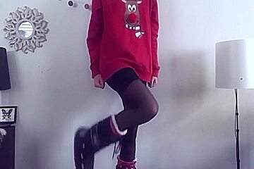 Girl Coming In From The Cold To Display Chastity Belt