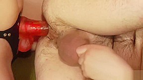 Girl Dutifully Fucking Guys Butt With Vibrator And StrapOn