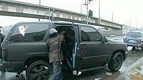 Girl Gets Bonded and Dominated By Black Dick