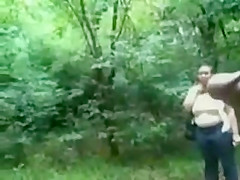Girl breaths and stop for dick flash