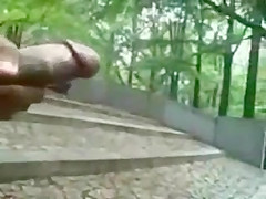 Girl breaths and stop for dick flash