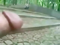 Girl breaths and stop for dick flash