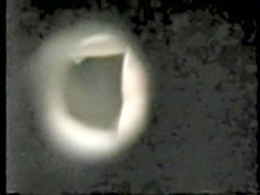 Girl in dressing room from above on