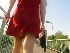 Girl in tan ff-stockings upstairs