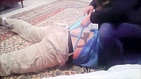 Girl wedgies boy with panties on