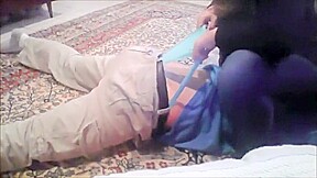 Girl wedgies boy with panties on