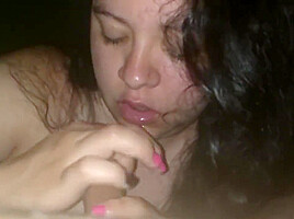 Giving my husband a blowjob 