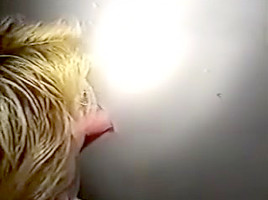 Glory hole sucking and fucking ends with nasty cumshots
