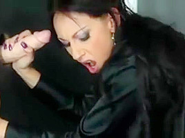 Gloryhole Ho Gets Strapon Fucked