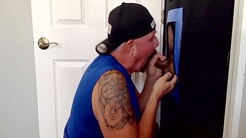 Gloryhole Loving Amateur Dilf Sucks And Jerks Gloryhole Cock