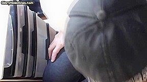Gloryhole amateur DILF give closeup blowjob and handjob