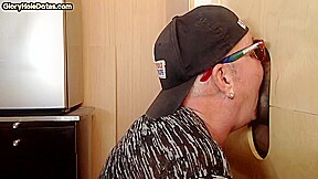 Gloryhole mature sucks black dong before barebacked