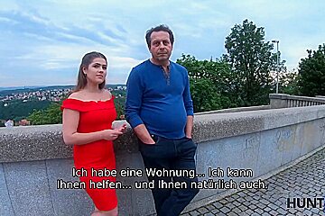 Glucklicher Jager Trifft Entzuckendes Kuken Mit Ihrem Armen Vater Und Verfuhrt Sie Fur Sex