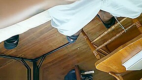 Goddess Godiva's White Toes foot worship and footjob cumshot and cumplay