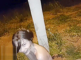 Good night for Anal on busy road