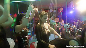 Gorgeous Bitches Gets Fucked In Club