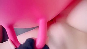 Gorgeous Blonde exercising herself out