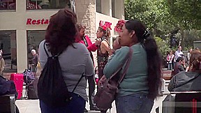 Goth bitches doing public flashing
