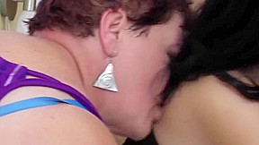 Grannies sharing one girl in taboo lesbian sex
