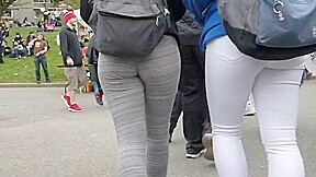 Grey Spandex college girl