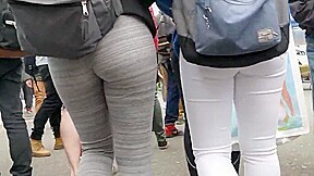Grey Spandex college girl