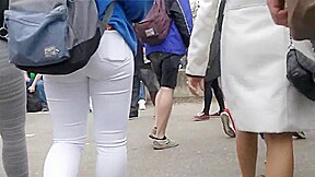 Grey Spandex college girl