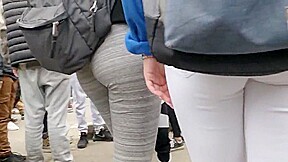Grey Spandex college girl