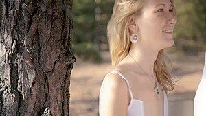 Guy fucks petite gal and cums