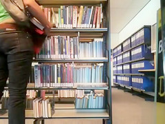 Guy publicly masturbates in a library