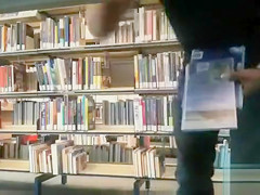 Guy publicly masturbates in a library