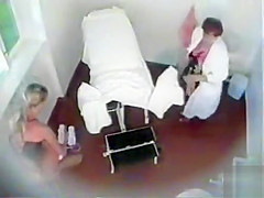 Gynecological exam with a pretty patient