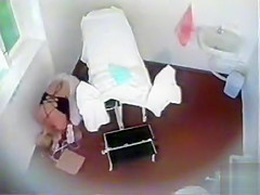 Gynecological exam with a pretty patient