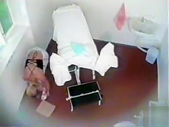 Gynecological exam with a pretty patient
