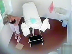 Gynecological exam with a pretty patient